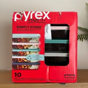 Pyrex Simply Store Meal Prep Glass Containers – 10-Piece Set